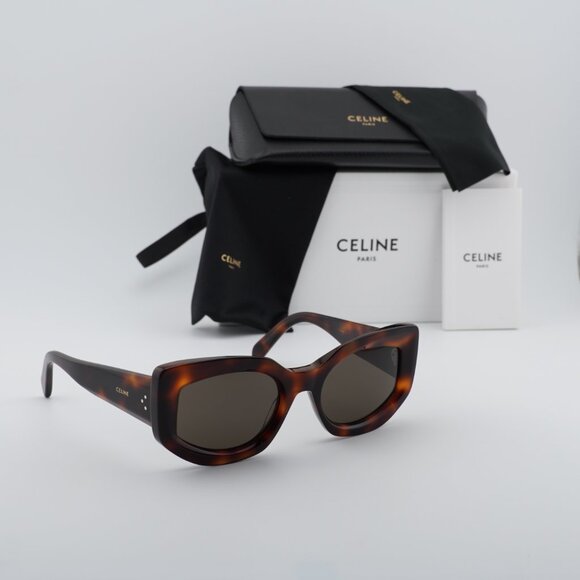 Celine CL40277I 53E Cat Eye Sunglasses - Havana/Brown main image 7